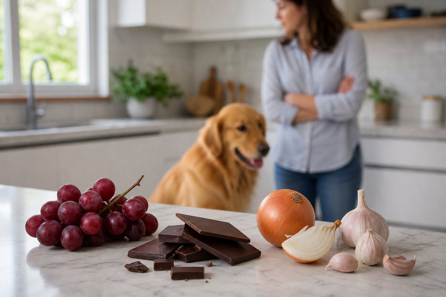 Alimentos proibidos para cães que estão em quase toda cozinha brasileira