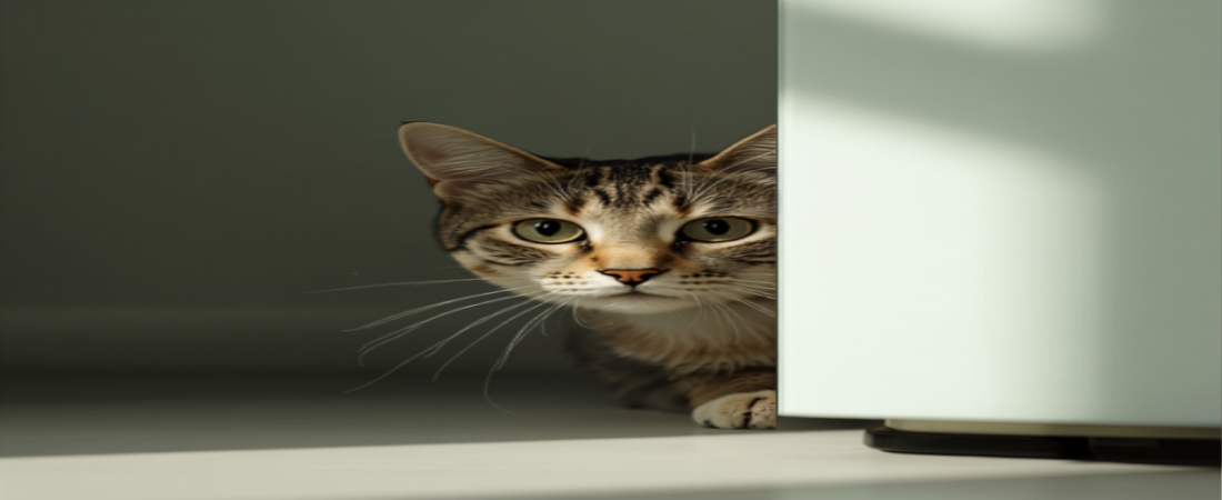Gato escondido o dia todo: quando é timidez e quando é dor