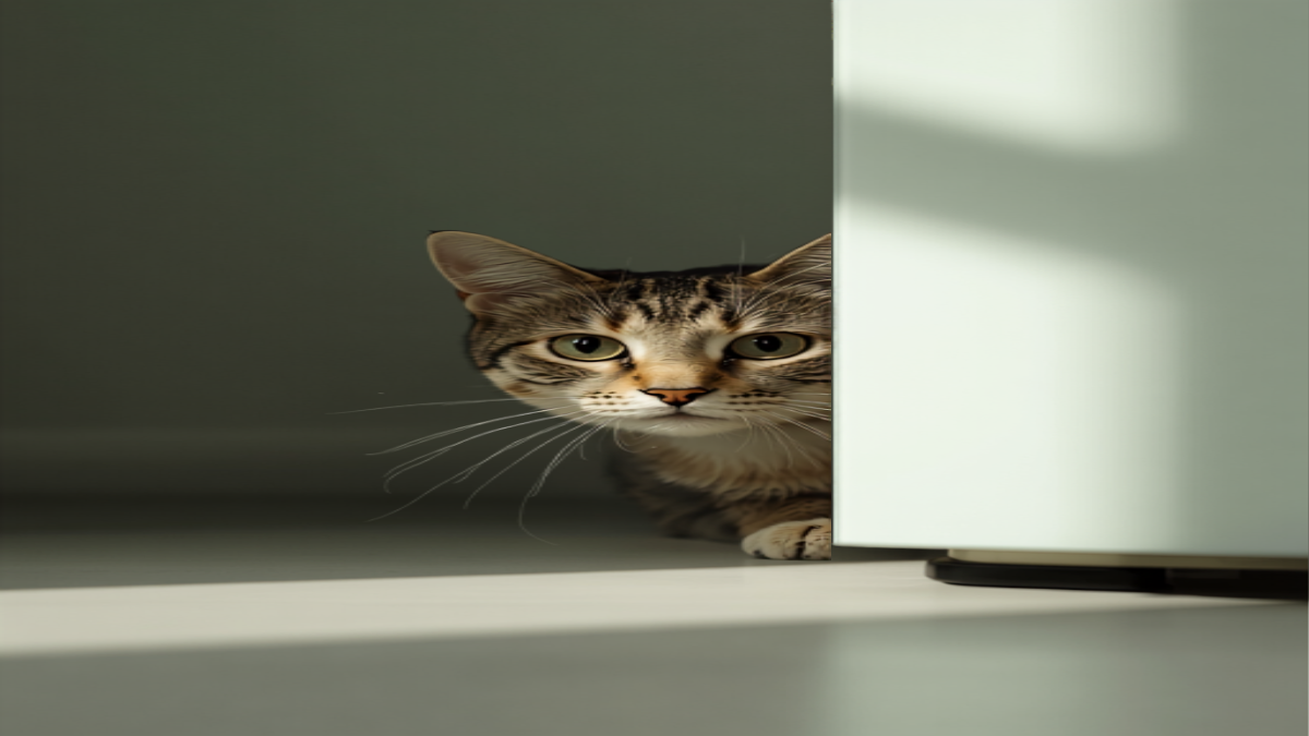 Gato escondido o dia todo: quando é timidez e quando é dor